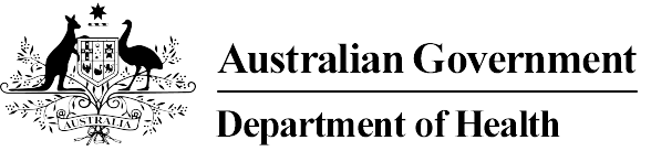 Logo for the Australian Government Department of Health