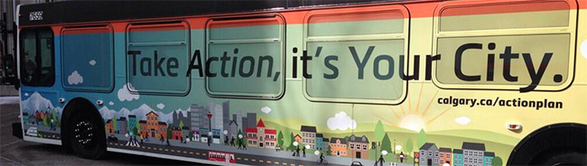 Calgary's 'action plan' bus